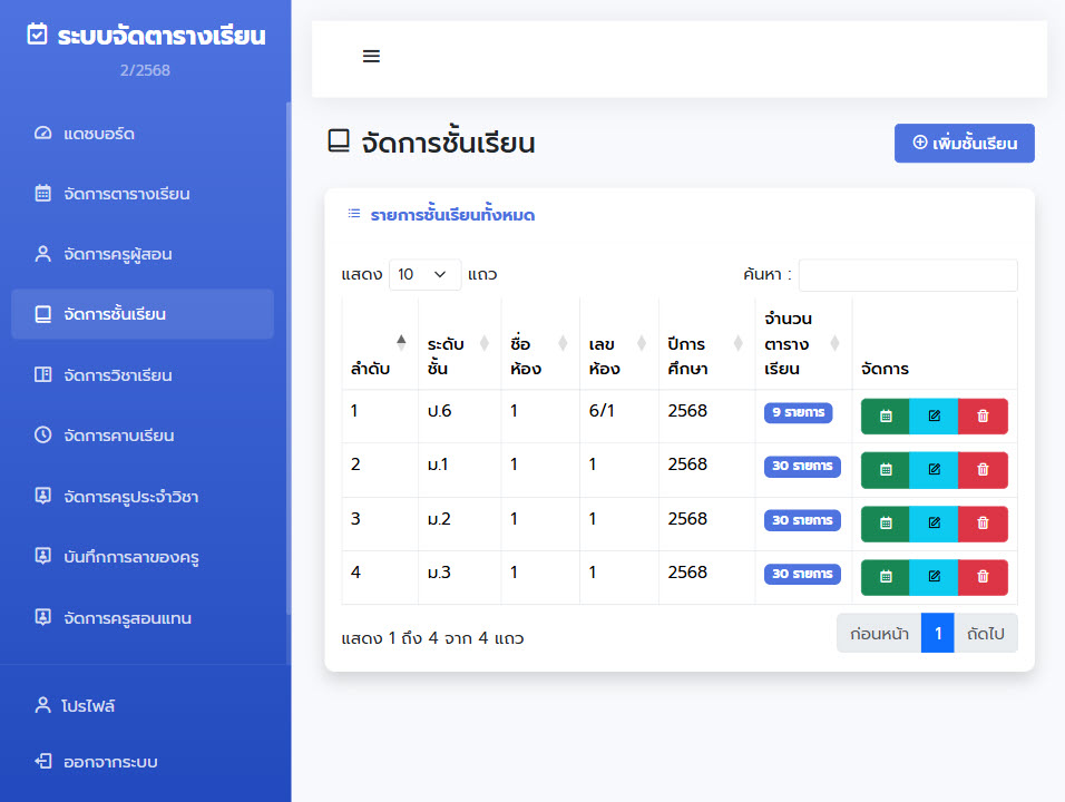ระบบตรวจสอบการมอบหมายรายวิชา
